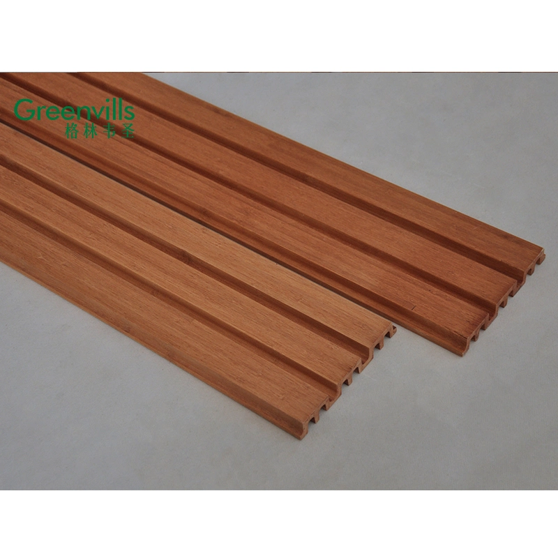 Indoor and Outdoor Grating Wall Panel New Design Solid Bamboo Wallboard Solid Vertical Wall Panel Bamboo Ceiling