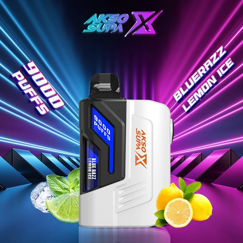 Vape descartável recarregável para fluxo de ar ajustável, 9000 puffs Akso Supa X caneta de papel