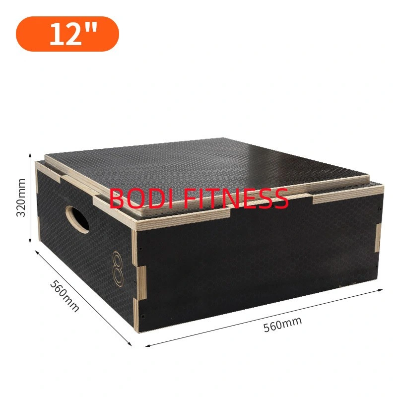 China Fitness Cross Gym Adjustable Wooden Plyo Jump Box/ Wood Plyometric Box Sets