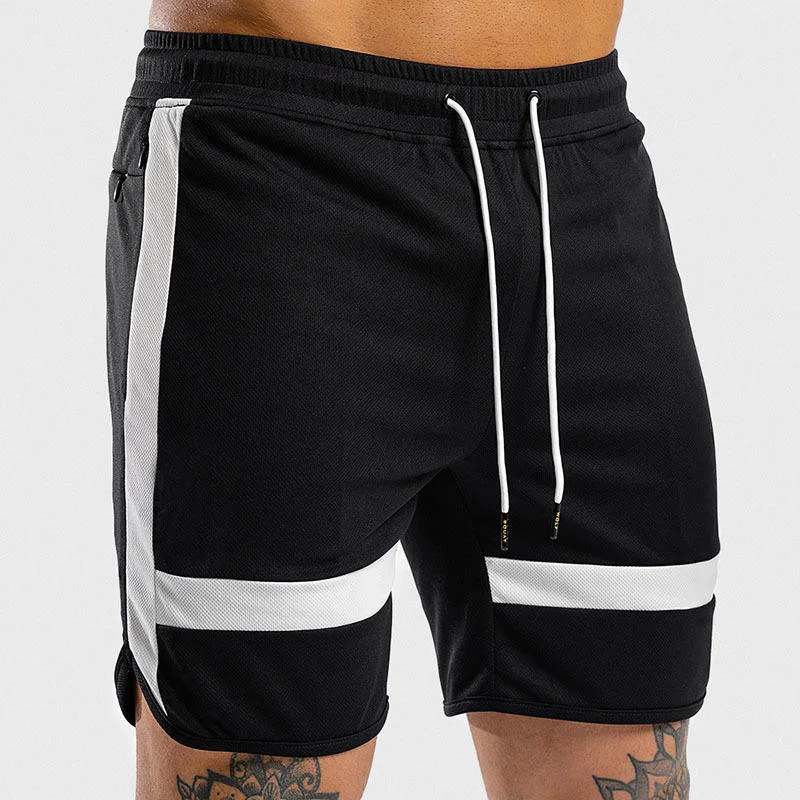 Men Fitness Sweatpants Shorts Man Summer Gyms Workout Male Breathable Mesh Quick Dry Sportswear Short