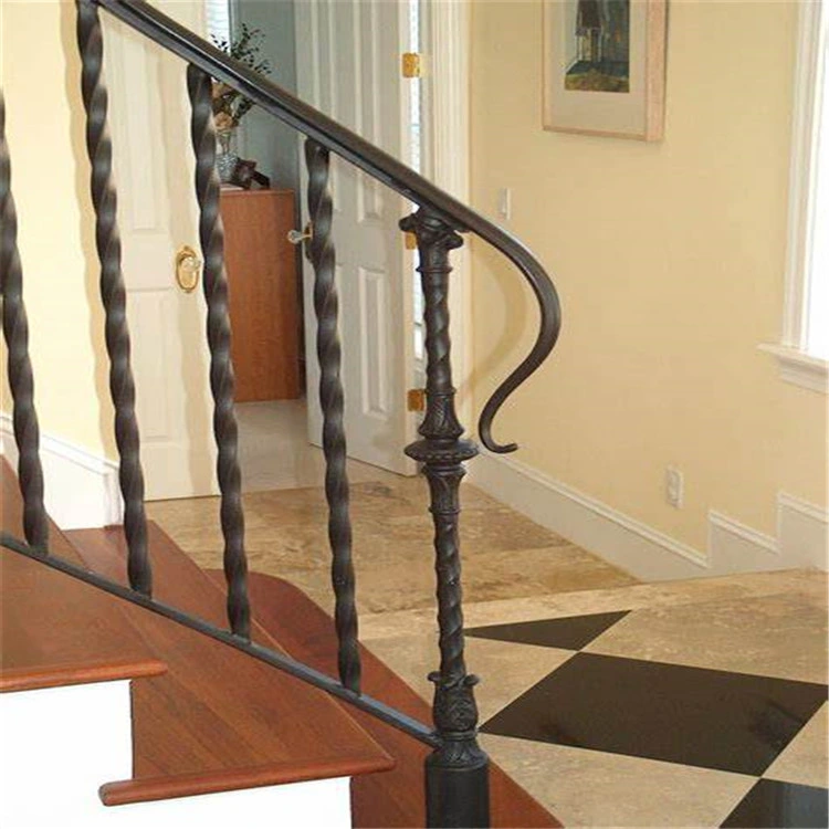 Factory Decorative Balustrade Wrought Iron Metal Acrylic Indoor Stair Railings