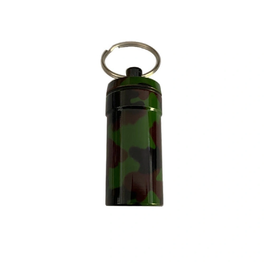 First Aid Bottle Keyring Box Mini Tablet Holder Pill Case Survival Storage Container Bl18369