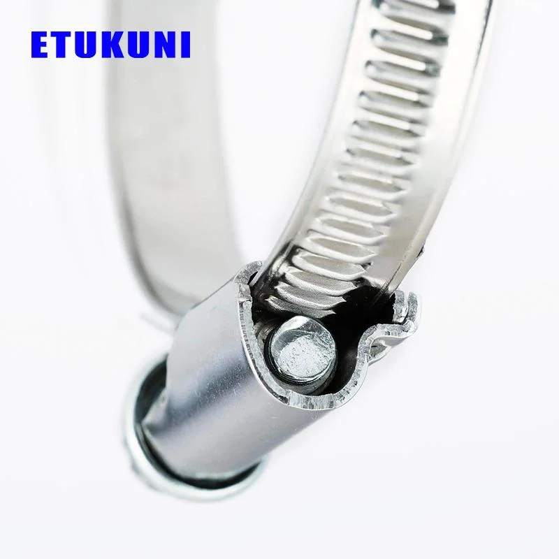 Stainless Steel High Pressure German Type Worm Drive Asymmetry Hose Clamp Gas Tube