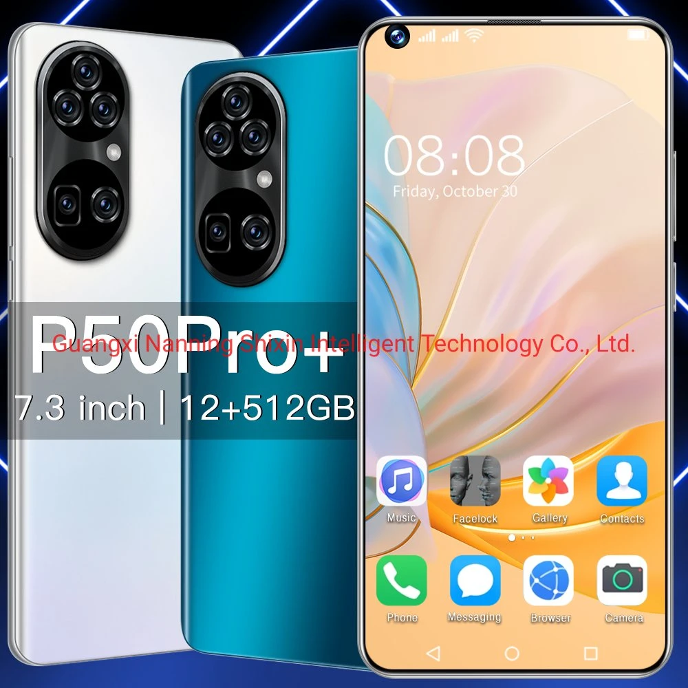 Wholesale P50 PRO+ Android Smartphone P50 PRO+ Face Unlock HD Large Screen 4+64GB Mobile Phone