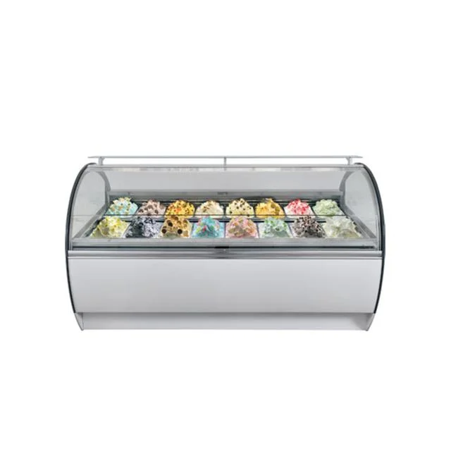 Grace Modern Portable Counter Top Gelato Container Showcase Freezer Machine Ice Cream Display