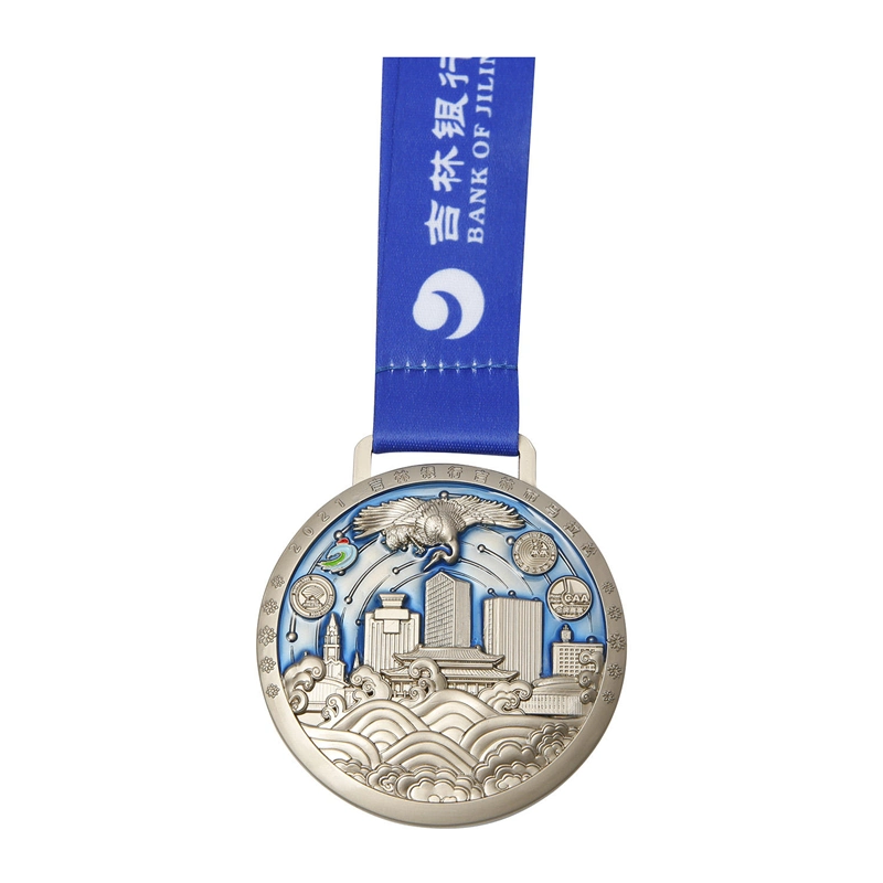 Fabricado na China Jianxin Artes e Artesanato Grosso Idioma personalizado executando o mundo de Ortografia Ténis de Mesa Campeonatos cobre puro Sportmedal Metal