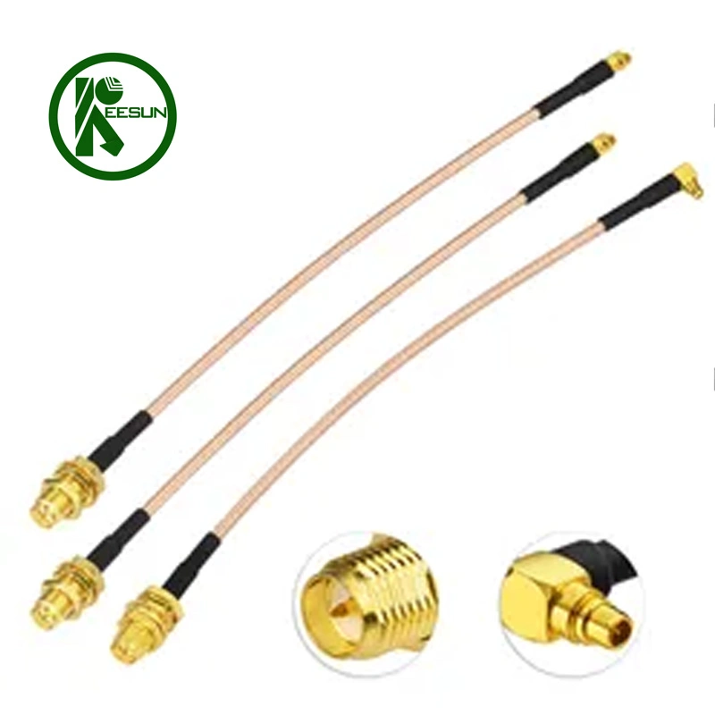 Rg316 TNC UHF Coaxial Pigtail RF Jumper Cable with SMA Female Bulkhead to MMCX