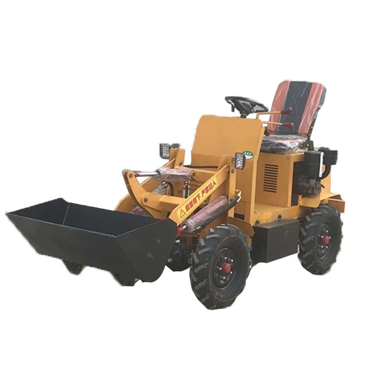 Global Shipping Small Electric Loader Four Wheel Drive Multifunctional Small Loader