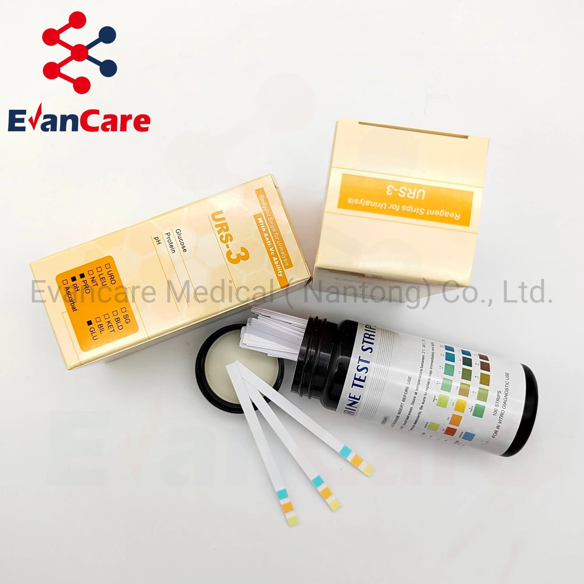 Tiras de urina Evancare&amp;Tiras de teste de equipamentos de laboratório médico de urina