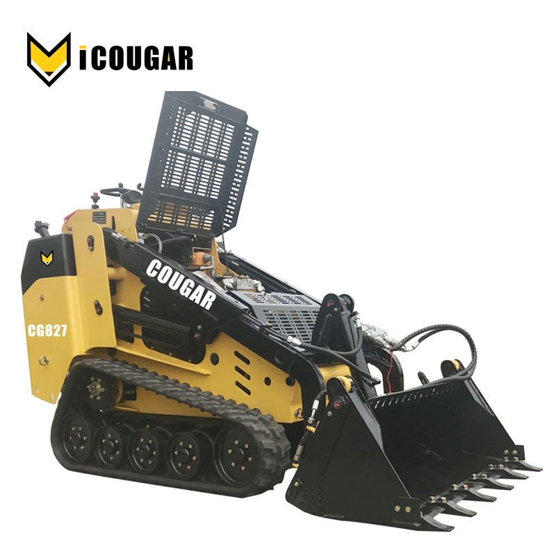 Cargadora compacta de cadenas Mini Cougar Cg827 con minitrencher