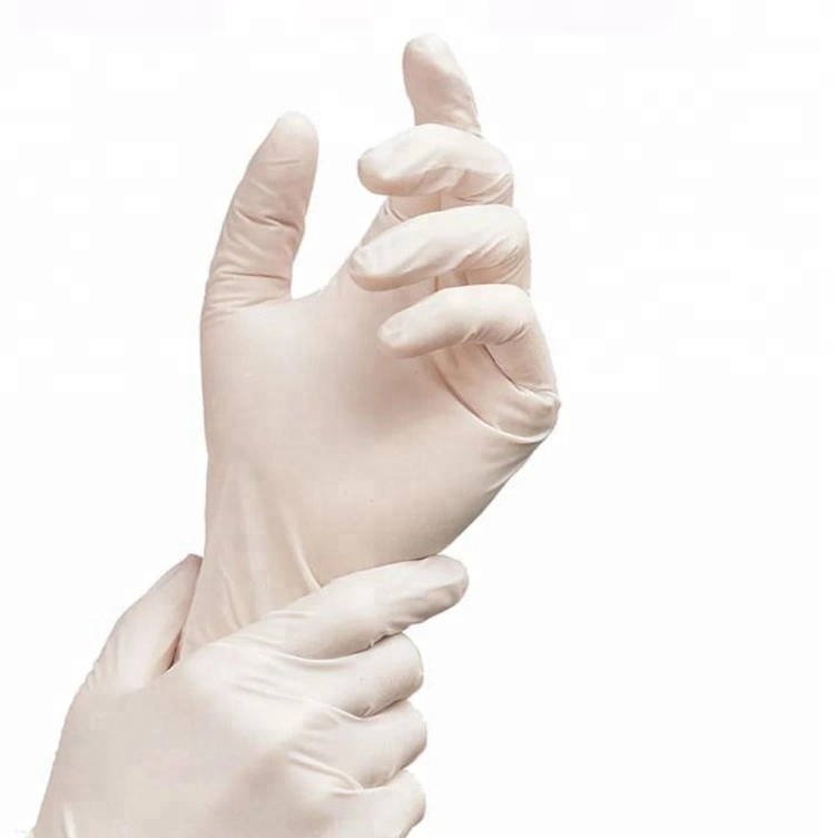 Sin poder médico Guantes de látex desechables guantes quirúrgicos estériles Examen Proveedor