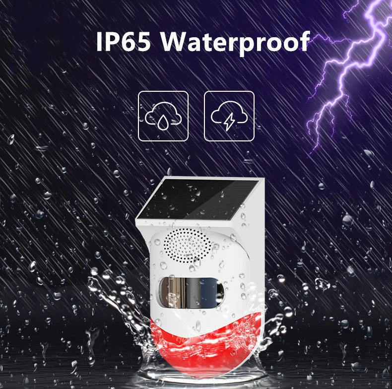 Novo alarme de segurança doméstica WiFi Tuya Detector de Movimento exterior à prova de raios solares do controlador remoto IP65 Sensor de movimento