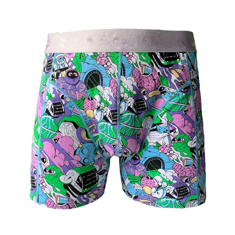 Custom Logo Men Boxer Short 95%Cotton 5%Spandex