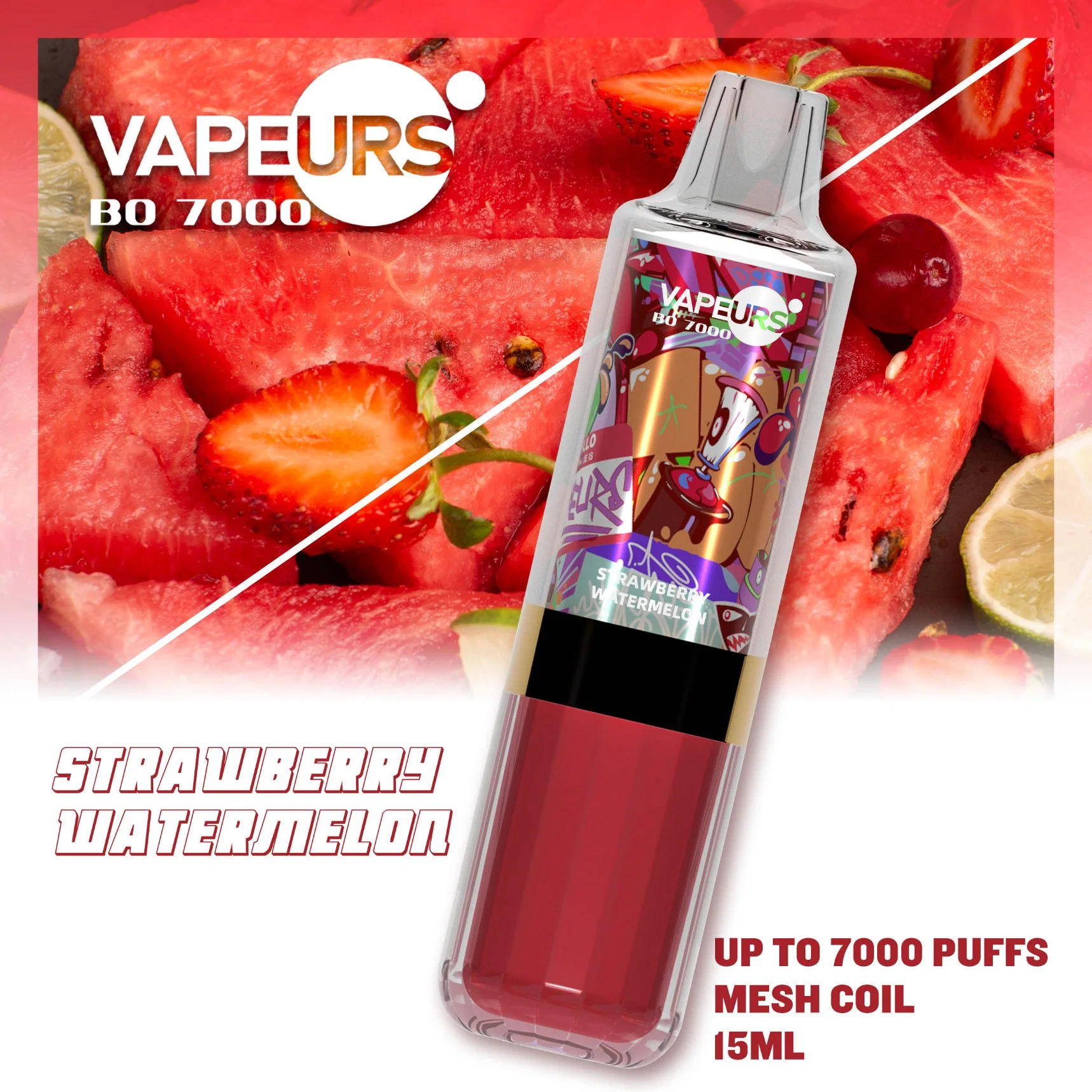 Vapeurs Bo7000 Puffs New Disposable/Chargeable Vape Battery Mint/Fruit Flavored USA Wholesale/Supplier