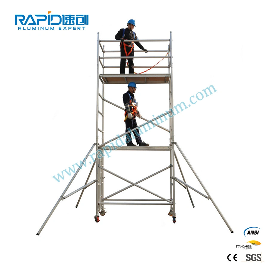 En1004 Aluminium Ringlock a Frame Mobile Tower Aluminum Scaffolding for Sale