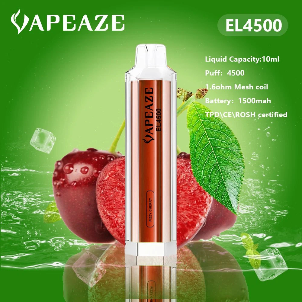 Nuevo Modelo de llegada Venta caliente Crystal VAPE Bar 4500 Puffs Vaporizador seleccionable NIC