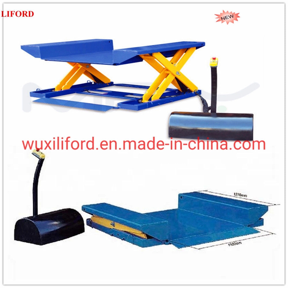 500kg 1000kg 1500kg Electric Scissor Lift Hydraulic Lift Table Zero Level Lifting Platform