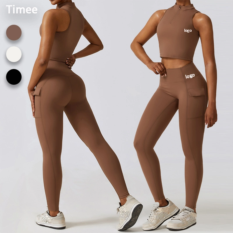 Activewear Wholesale Custom Breathable Sports Bra Women Sets Two Piece