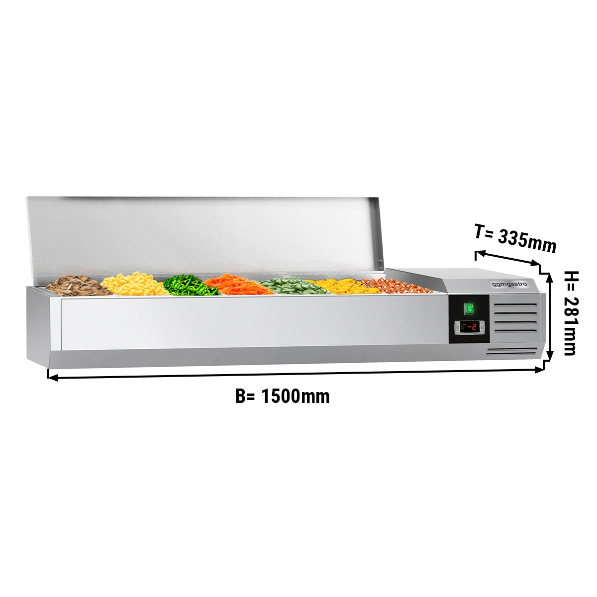 Mesa de preparação do Bar de Salada refrigerada com apresentação da melhor qualidade