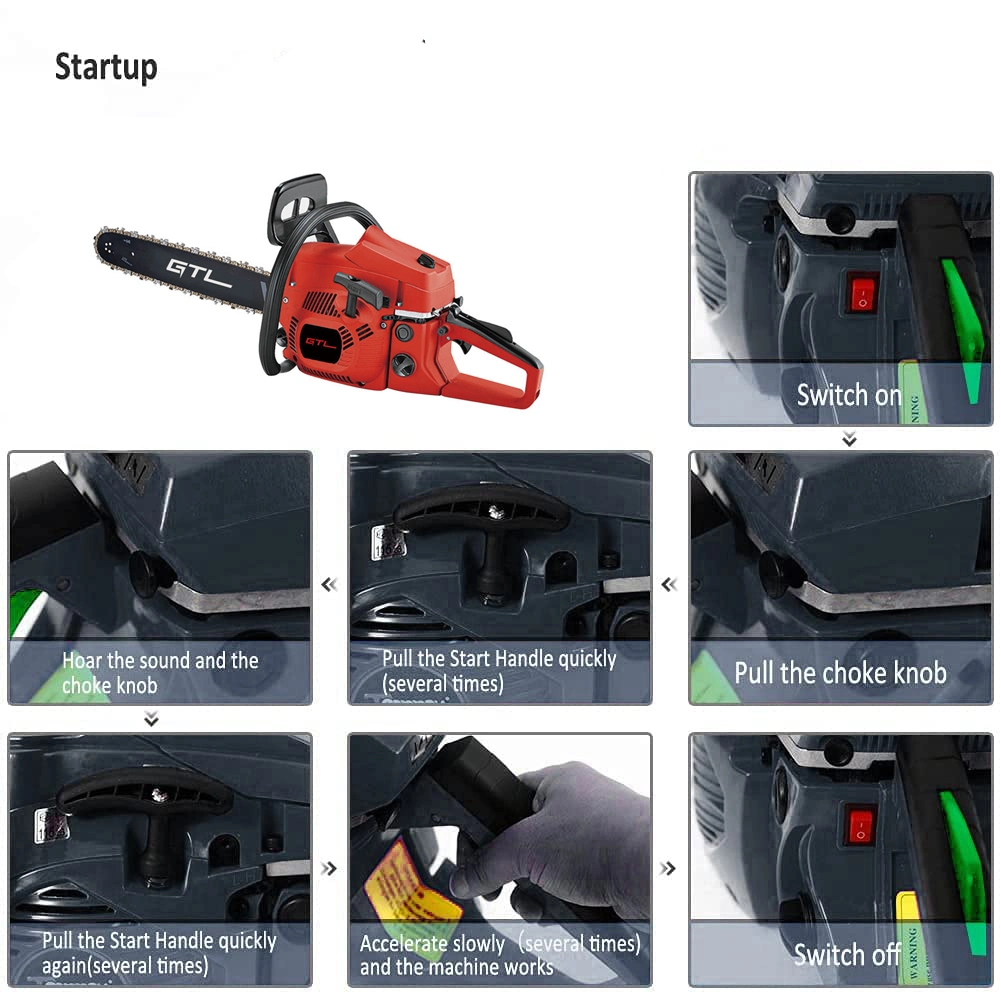 Professional Chainsaw Gasoline Wood Cutting Chain Saw Machine 54cc (GS5800)