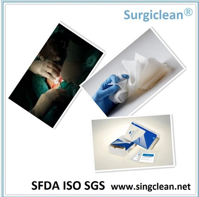 Surgiclean China Gasa de celulosa absorbible de alta calidad hemostática Productos 5*8cm