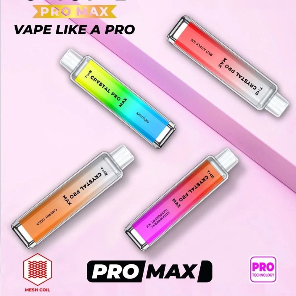 Vape Crystal PRO Max 4000 отшелушивающей подушечкой 10мл 2 % 650 Мач аккумулятор одноразовые Vape Pod одноразовые дыма при выхлопе