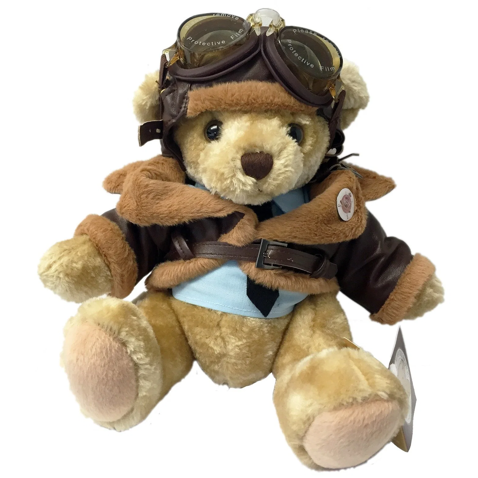 Aviator Bear Sitting Animal Teddy Plush Full Set Children Gift Toys