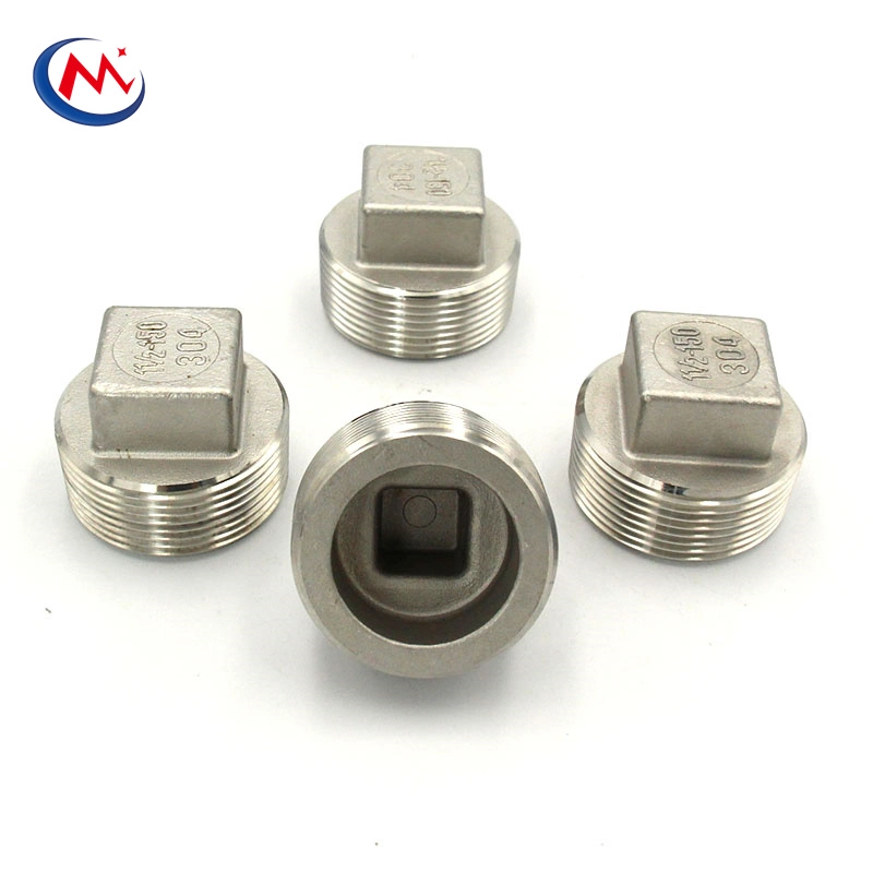 Stainless Steel Plug, External Thread, Square Plug, Screw Thread, Water Pipe Plug, Pipe Fittings and Accessories