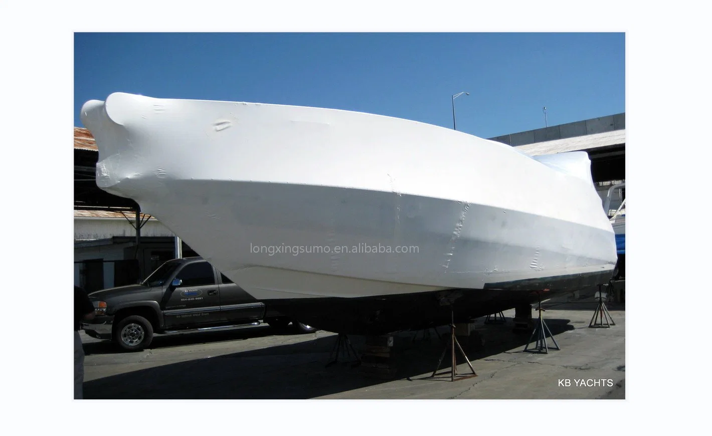 UV Protection White Blue PE Shrink Wrap Film for Protection Boats, Equipment, Industrial