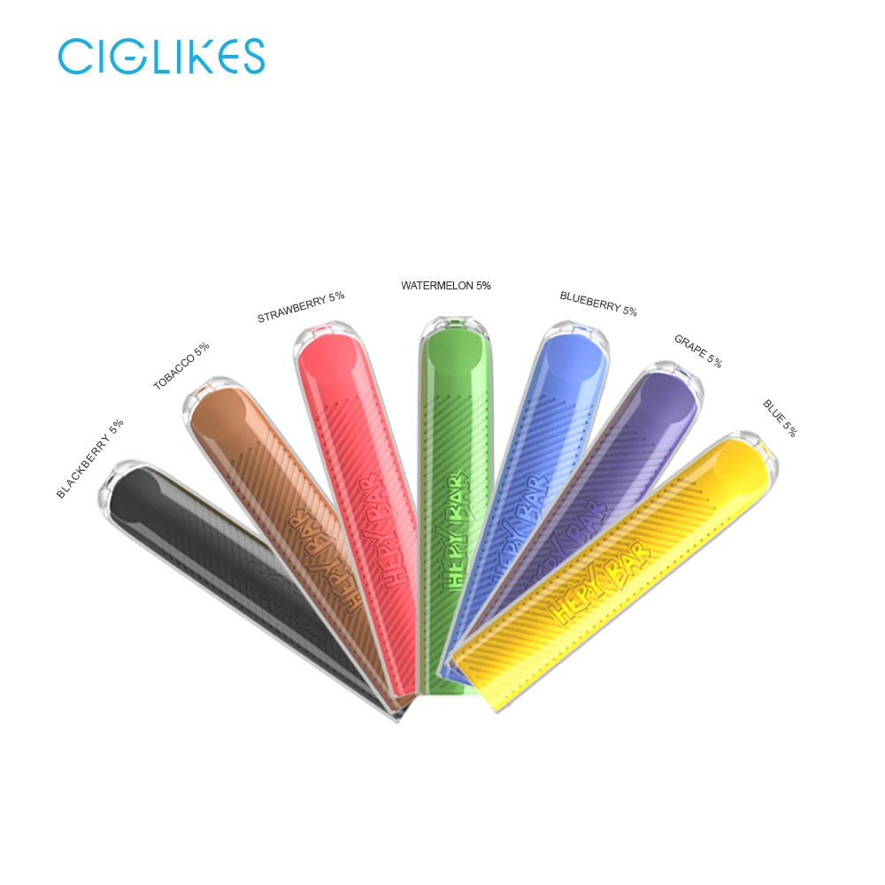 China Hot Popular Pen Style Disposable Vaporizer High Volume Hepy Bar 500+ Puffs Heating Stick Chinese Bf Video