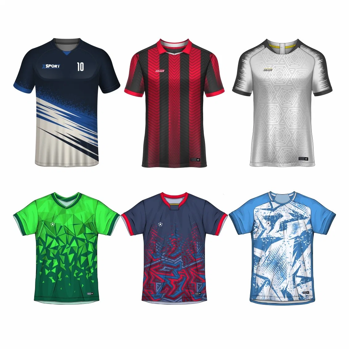 Vêtements de sport personnalisés par sublimation pour le soccer, le basketball, le cyclisme, la pêche, le baseball, le rugby, le hockey, le tennis, le jogging, le football, le yoga, la salle de sport, la plage et les activités en plein air, séchage rapide.