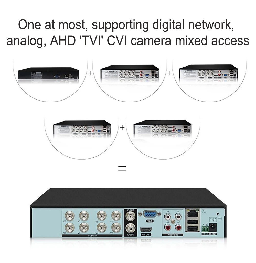 8CH H. 265 جهاز تحكم عن بعد مسجل فيديو رقمي DVR مستقل