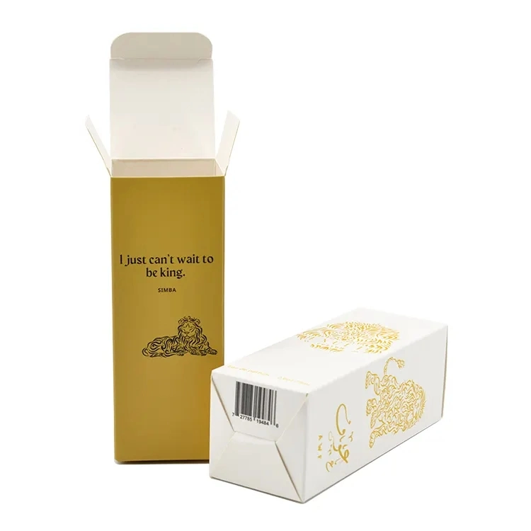 Cosmetic Gloss Bottle Packaging Art Paper Box Tuck End Skin Care Packaging Cardboard Paper Box Custom Printed Paper Box