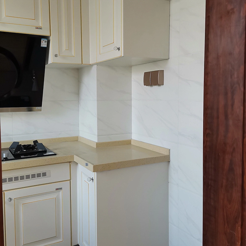 Linha branca de luxo - móveis baratos em PVC MDF White Kitchen Cabinet