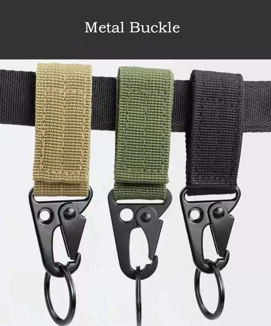 Custom Nylon Tactical Gear Clip Band Carabiner Keychain Belt