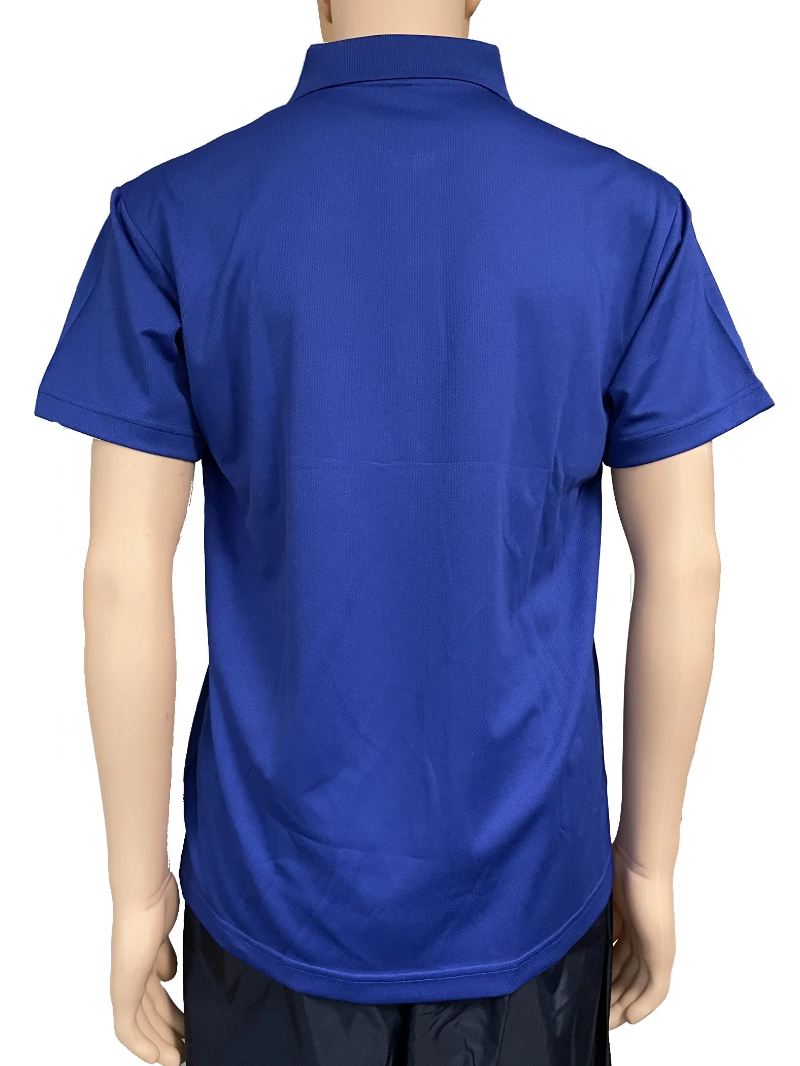 Blue Camiseta de ropa de punto para hombre de ajuste seco