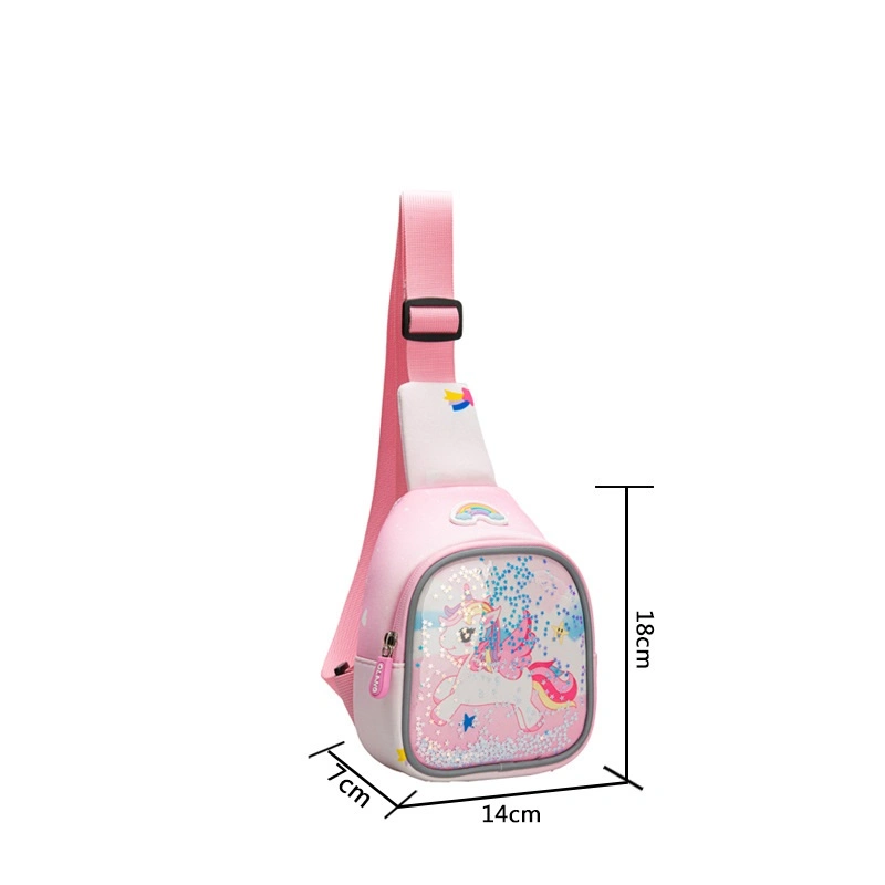 High quality/High cost performance Children Chest Bag for Girls Cute Unicorn Style Outdoor Play Kid Crossbody Bag