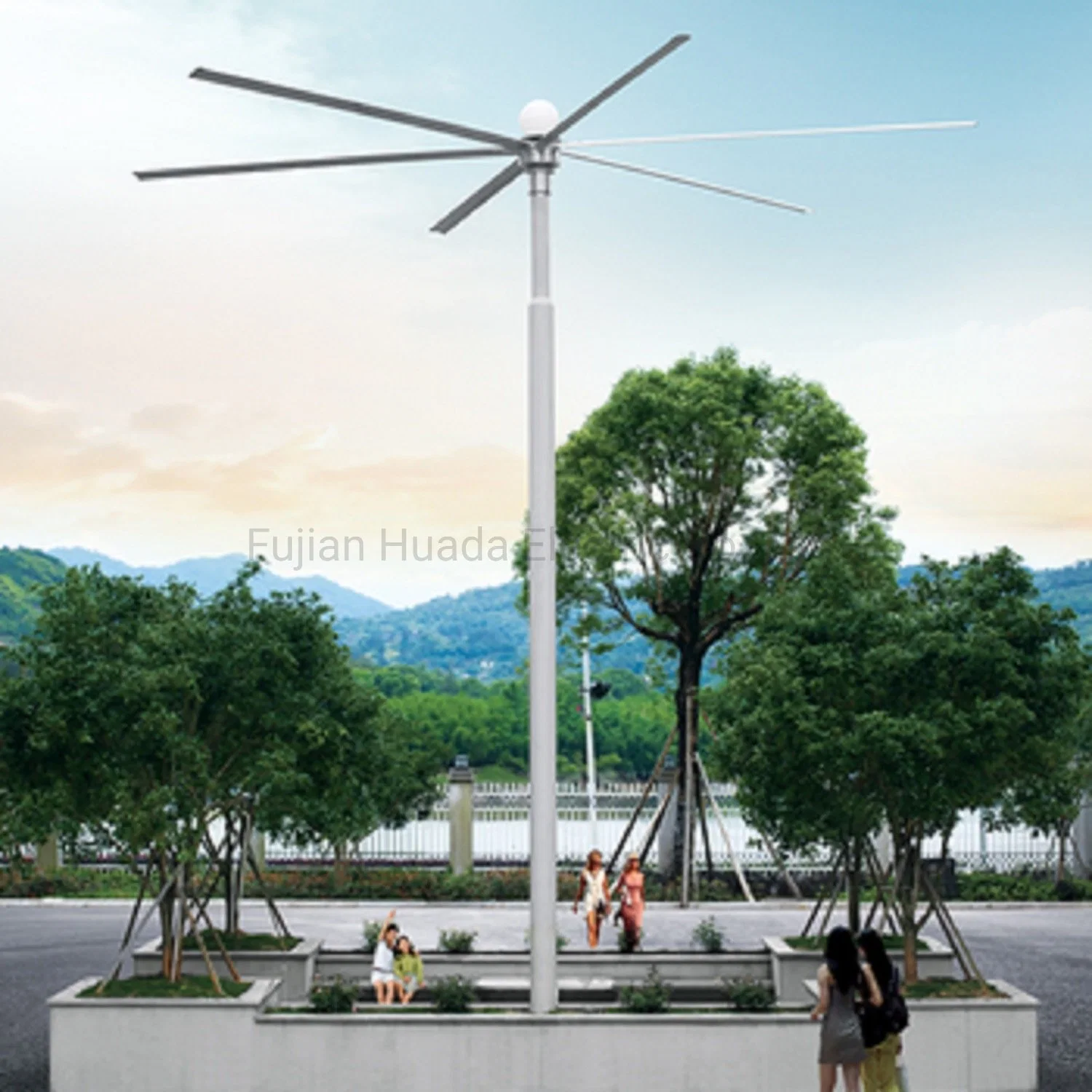 Hvls Natural Wind Vettical Fans for outdoor Square Used