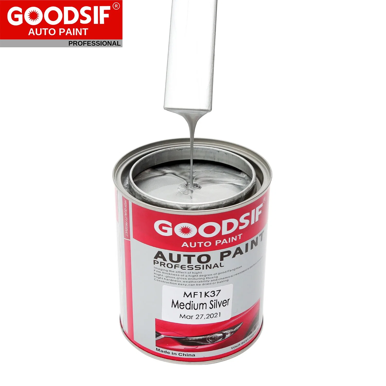 Auto Paint Product Acrylic Solvent 1K Silver Color Basecoat Automotive Paint Clear Coat High quality/High cost performance  Car Paint