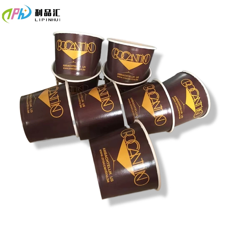 4oz Cups de helado de papel desechable con tapa para mascotas