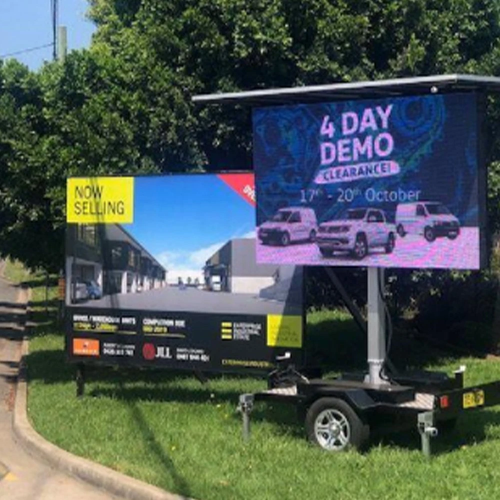 Solar LED Mobile Outdoor 4sqm Advertising Display Sign Trailer/Traffic/Billboard/Videowall