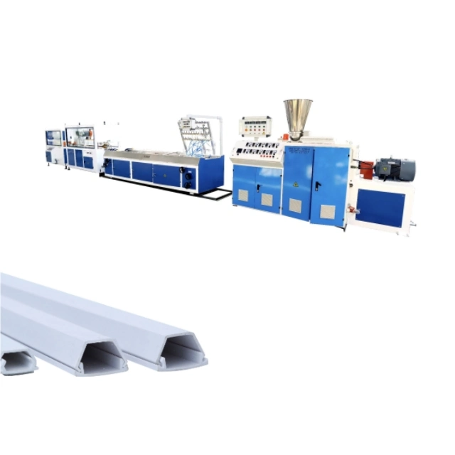 PVC Cable Channel Production Extrusion Line PVC Wire Duct PVC Cable Trunking Manufacturing Machine