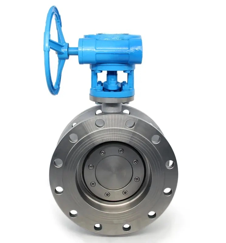 Manual Gear Double Triple Eccentric Metal Seat Flange Butterfly Valve with Resistance High-Temperature