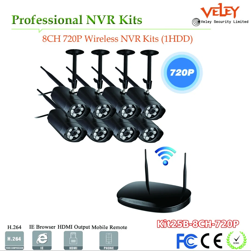 CCTV Kit Wireless Security Camera Network NVR DVR Security CCTV Camera Kits Wireless Outdoor Poe Camera Sets Waterproof IP Video Camera