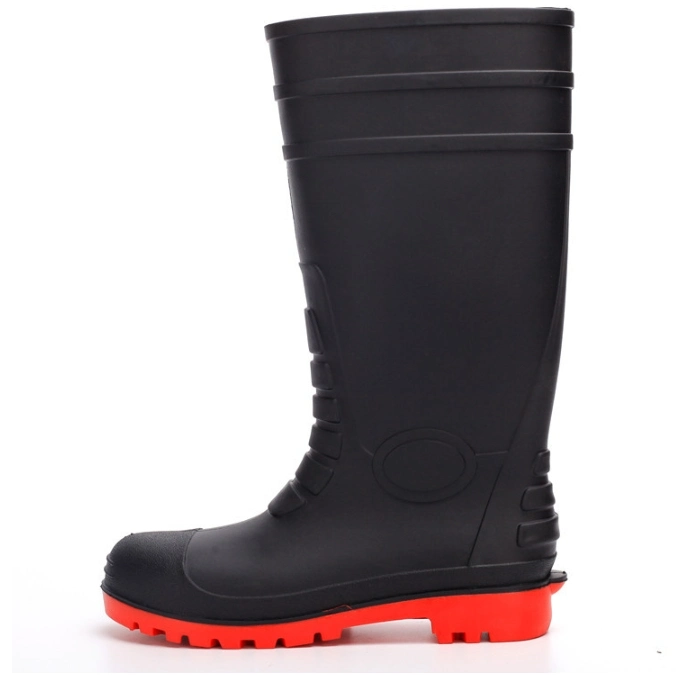 Male Non-Slip Rain Boots High-Tube Mining Shoes Anti-Smash Anti-Stab-Proof PVC Protective Rain Boots