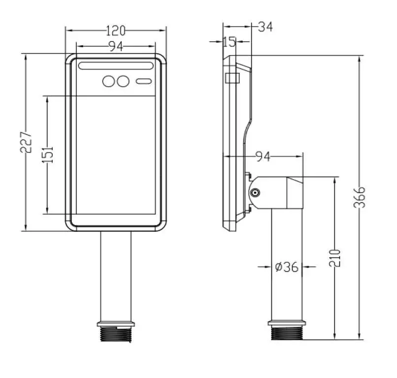 FSAN 2MP Binocular Living Face Recognition Access Control Terminal