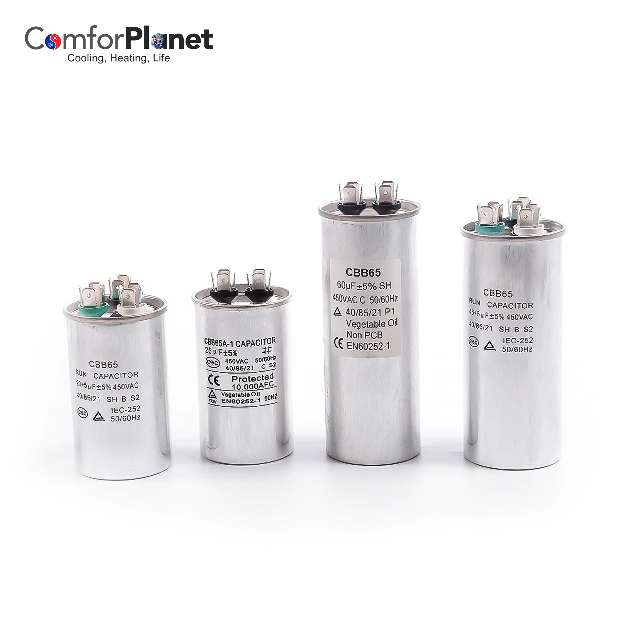 Wholesale/Supplier TUV, UL, CE Approved AC Capacitor 50/60Hz 3-120&mu; F Cbb60 Capacitor for Motor Run Applications