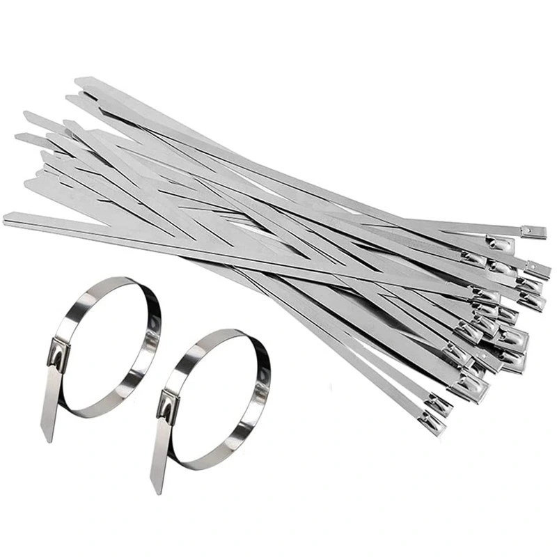 100PCS/Bag Stainless Steel Cable Tie Stainless Steel Banding Wholesale/Supplier Self-Locking Zip Ties, 304/316/201 Metal Cable Ties