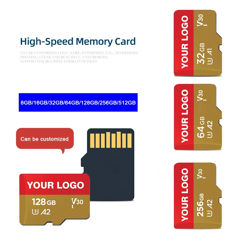 2GB, 4GB, 8GB, 16GB, 32GB, 64GB, 128GB Cartão SD com adaptador de cartão de memória SD