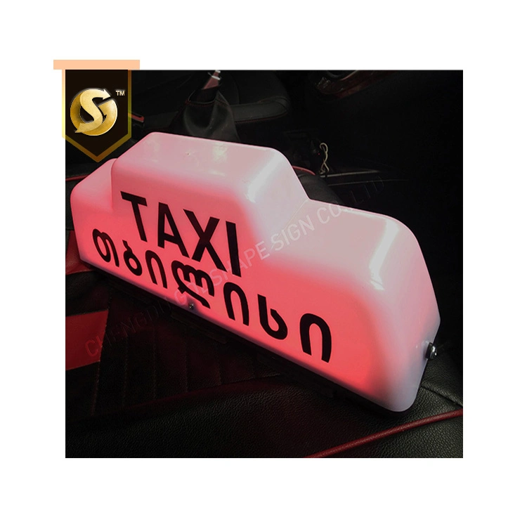 Custom Acrylic Taxi Cab Roof Sign Taxi Top LED Display